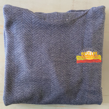 Load image into Gallery viewer, Premium Quilted Hooded Pullover Beach Sweater - Heather Navy