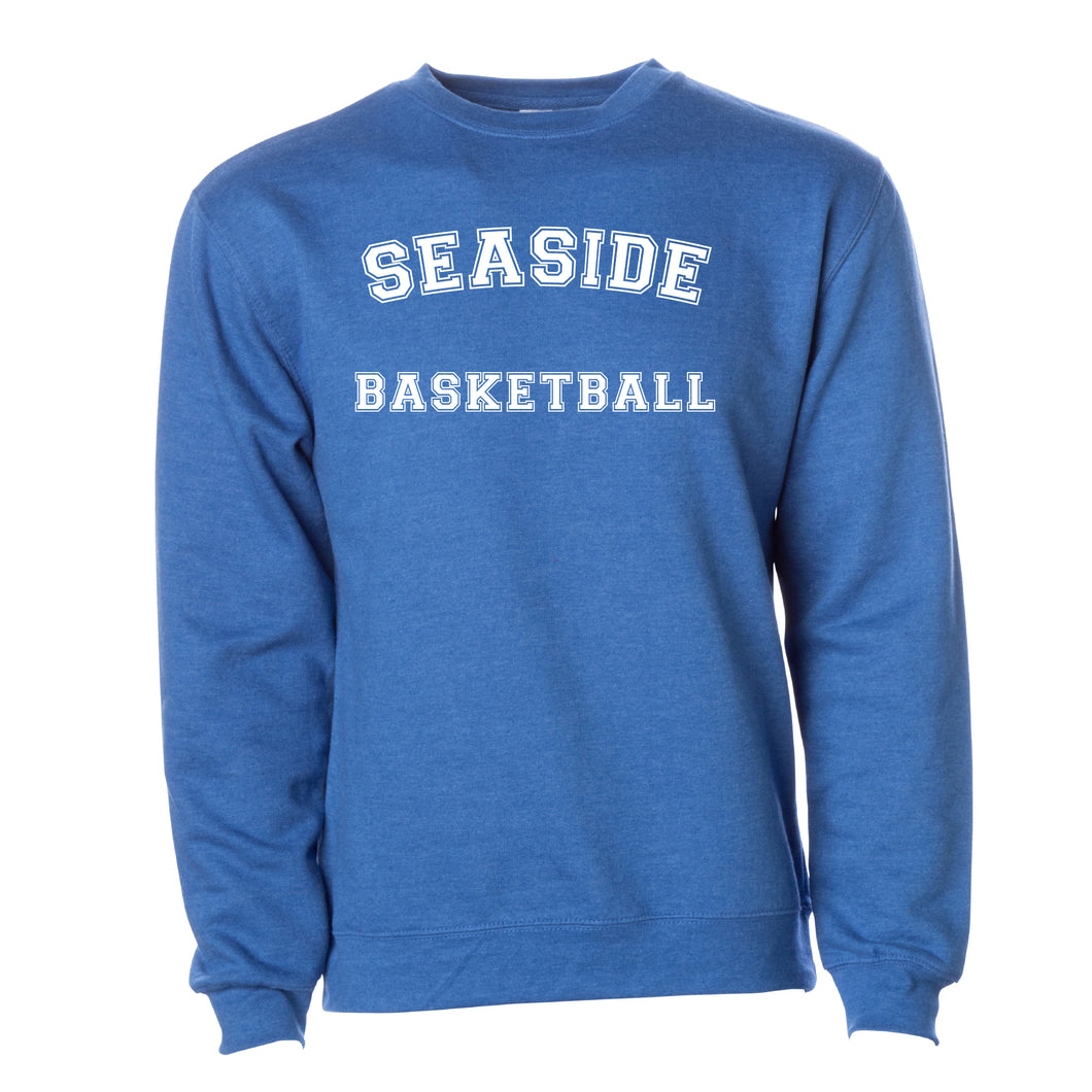 Seaside Basketball Crewneck Sweatshirt - Heather Royal