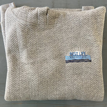 Load image into Gallery viewer, Premium Quilted Hooded Pullover Beach Sweater - Heather Grey
